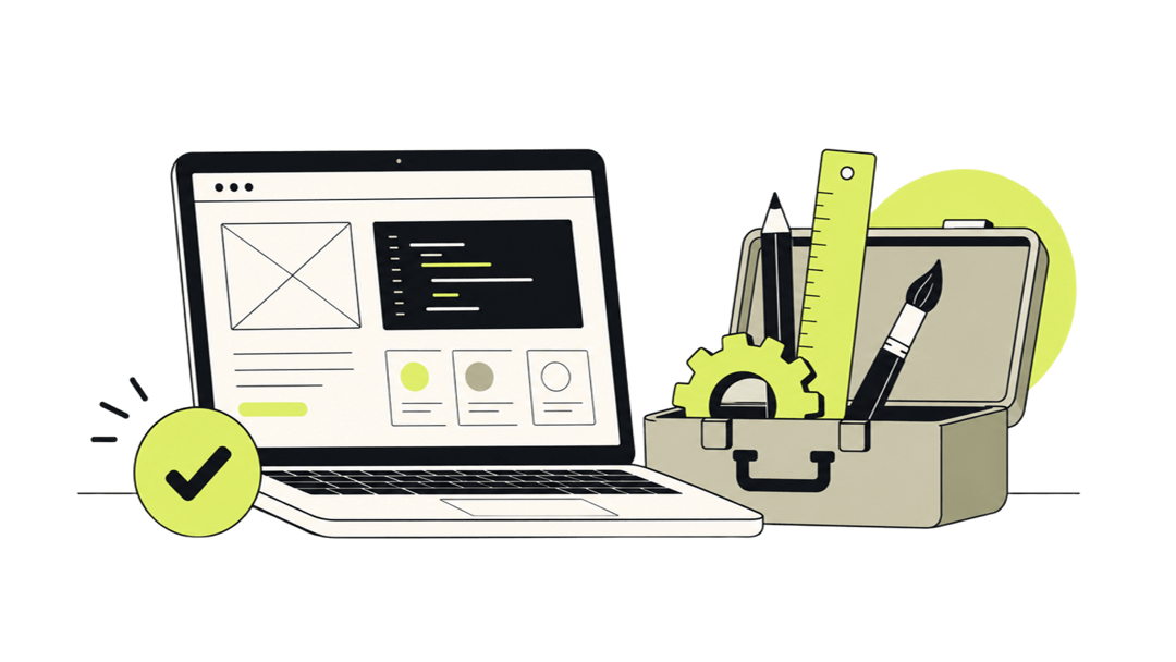 Portátil y herramientas creativas para diseñar y construir productos digitales.