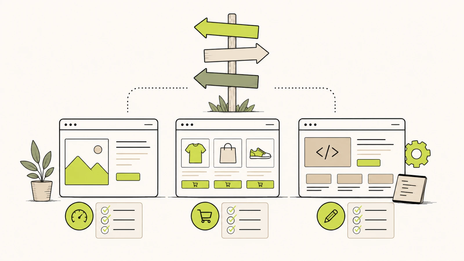 Comparación entre Wix, Shopify y desarrollo web a medida según coste, control y uso